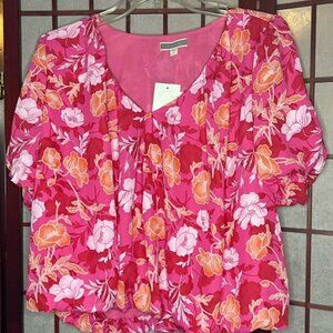 Womans Blouse Pink/Orange Size Medium
